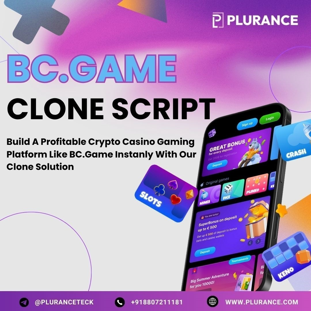 Kickstart Your iGaming Empire with BC.Game Clone Script from Plurance