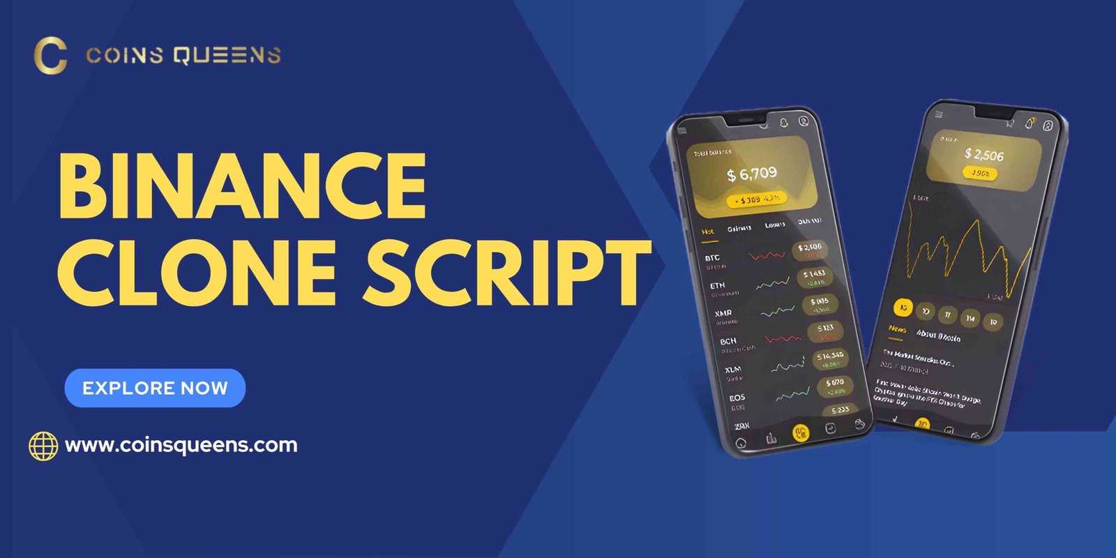 Start a Secure Crypto Exchange Using CoinsQueens Binance Clone Solution