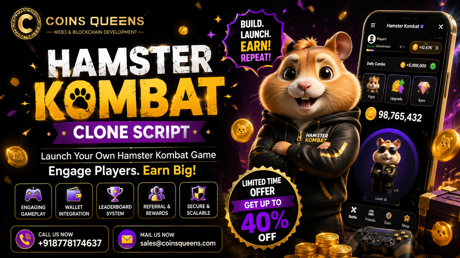 Get 40% OFF Hamster Kombat Clone Script – Limited Offer
