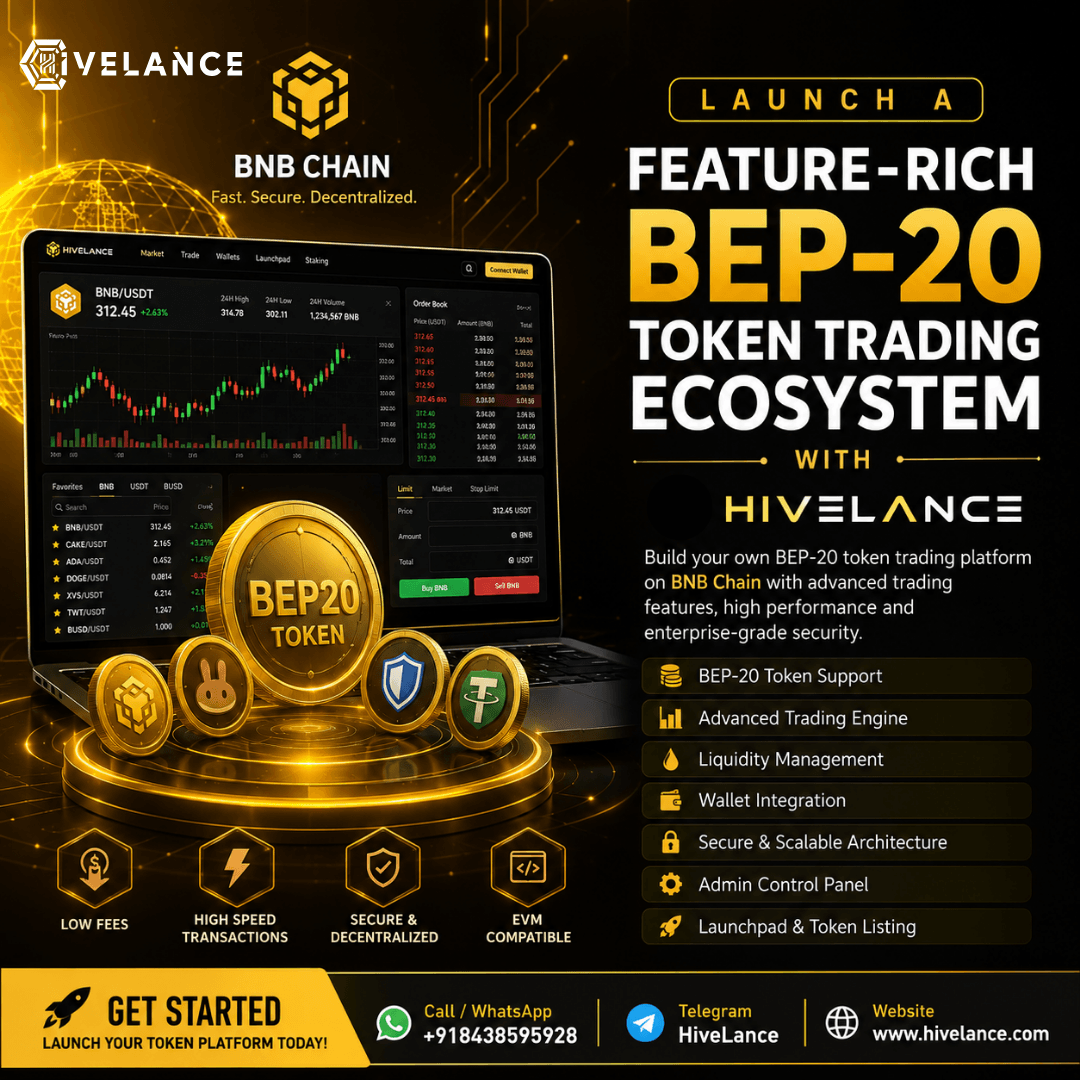 Launch a Feature-Rich BEP-20 Token Trading Ecosystem With Hivelance