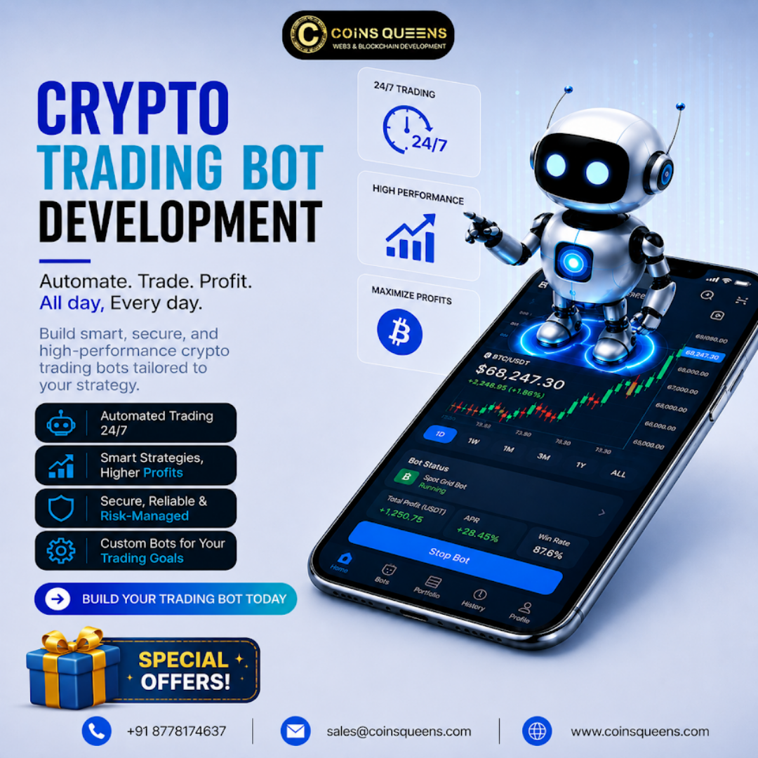 Crypto Trading Bot Development – Special Offer from CoinsQueens