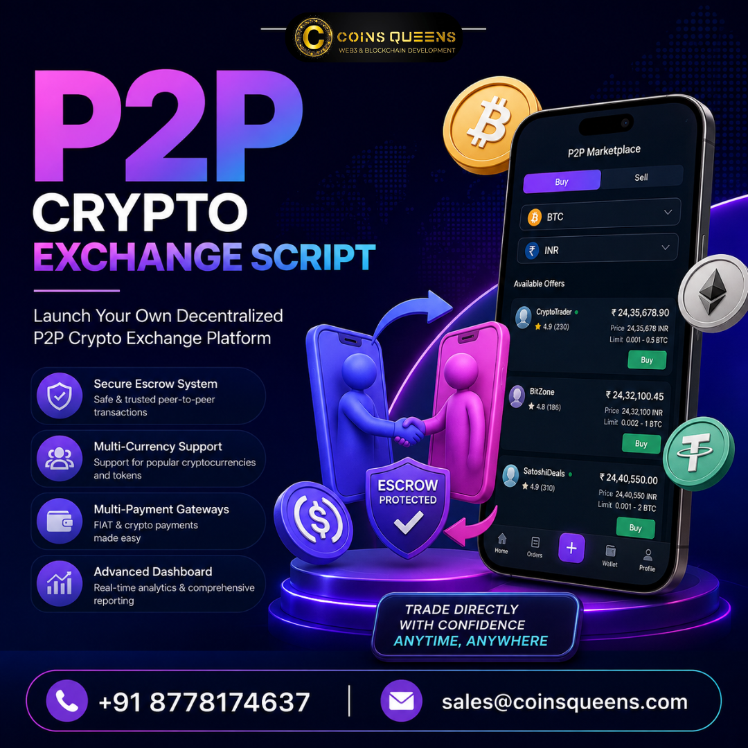 P2P Crypto Exchange Script | Affordable & Ready-to-Launch Solution